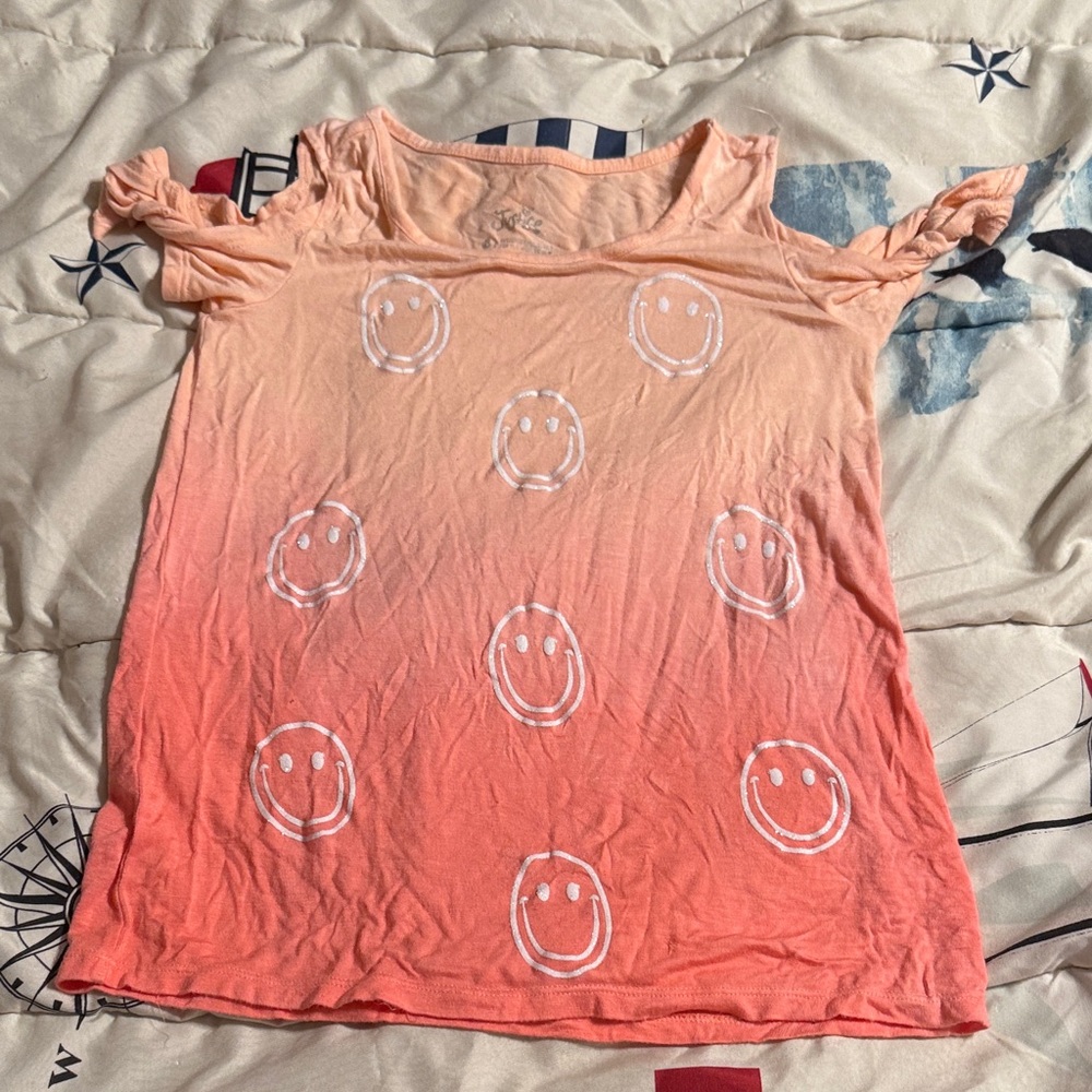 Justice Coral Tee with Graphic Design